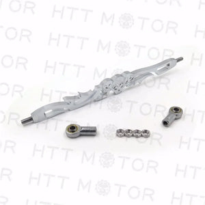 Tringlerie de sélecteur chromée motif tête de mort - Harley Softail, Dyna Wide Glide, Touring – photo 3/8