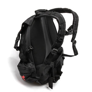 Sac à dos moto noir imperméable avec filet porte-casque - vue 4