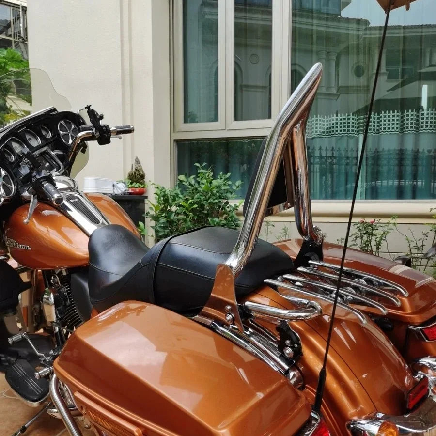 Sissy-bar dossier passager avec porte-bagages pour Harley-Davidson Touring Road King, Street Glide et Electra Glide - vue 6