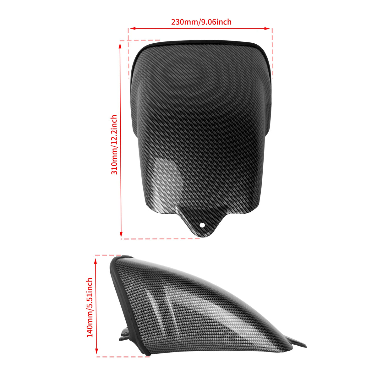 Coque de selle passager noire pour Harley-Davidson Touring - vue 6