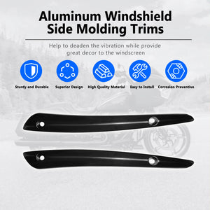 Garniture latérale en aluminium stabilisant le pare-brise d'une moto Harley-Davidson - vue 6