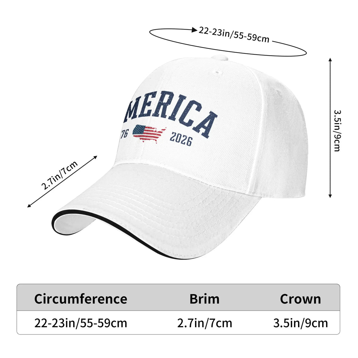 Casquette au motif drapeau américain vintage - vue 2
