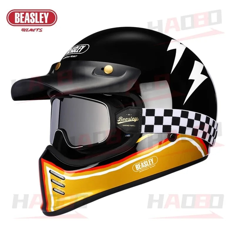 Casque moto intégral rétro - vue produit - vue 22