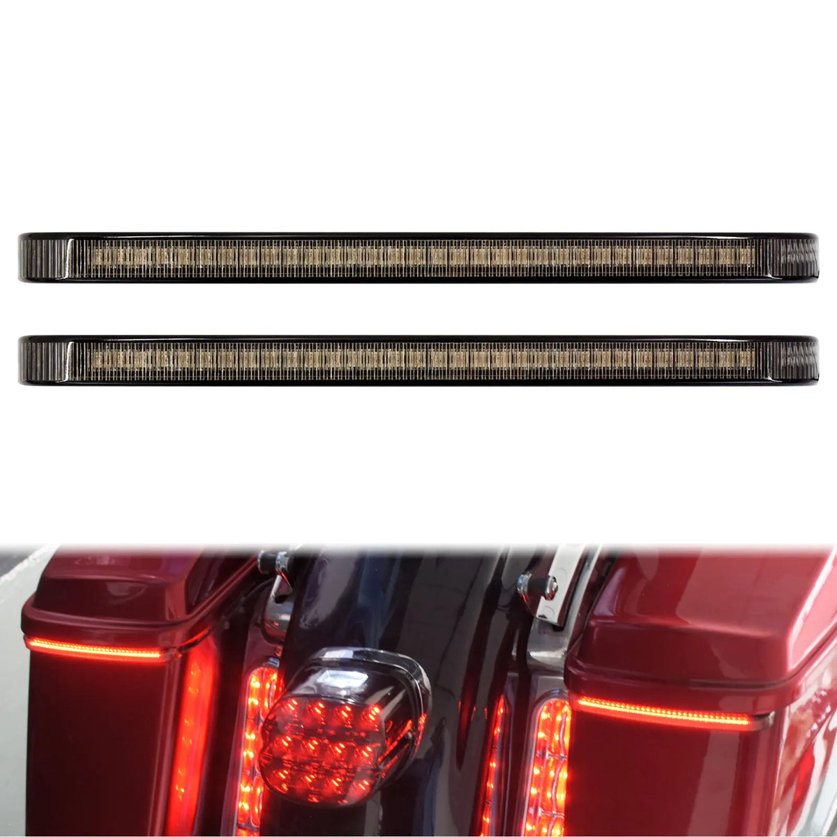 Feux LED d'accent de sacoche à défilement (stop/clignotant) pour Harley CVO Touring, Electra Glide, Road Glide Ultra... - vue 4