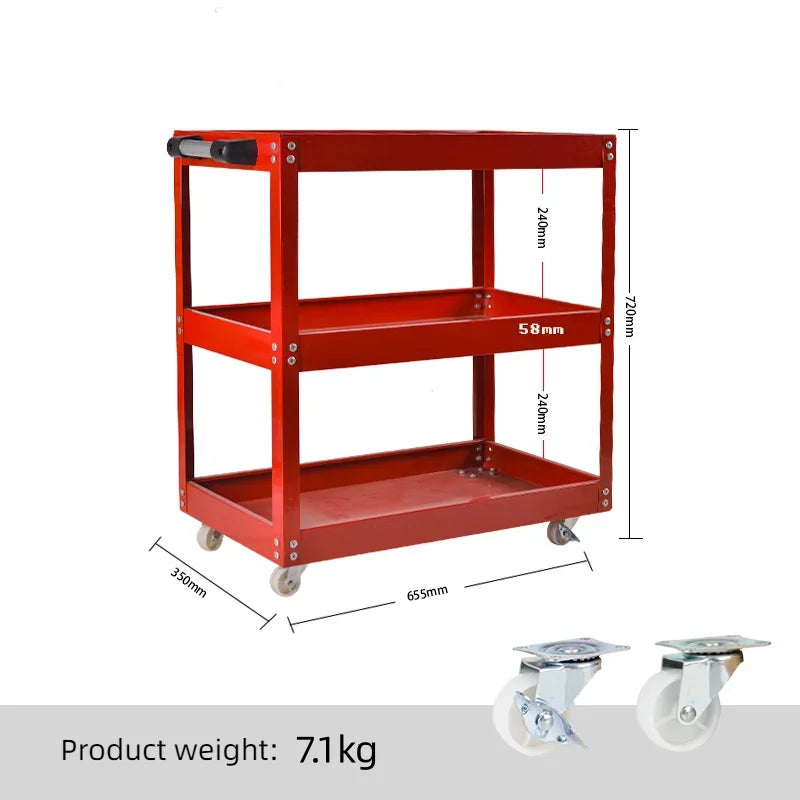 Chariot d'atelier mobile 3 niveaux pour outils de réparation – photo 8/10