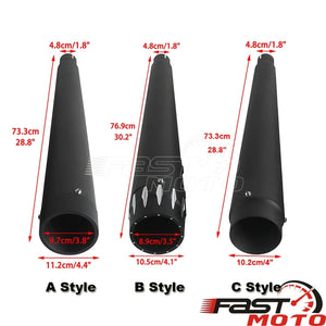 Paire de silencieux d'échappement chromés pour Harley-Davidson Touring - vue 5