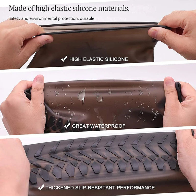 Couvre-chaussures en silicone réutilisables, imperméables et antidérapants - vue 2