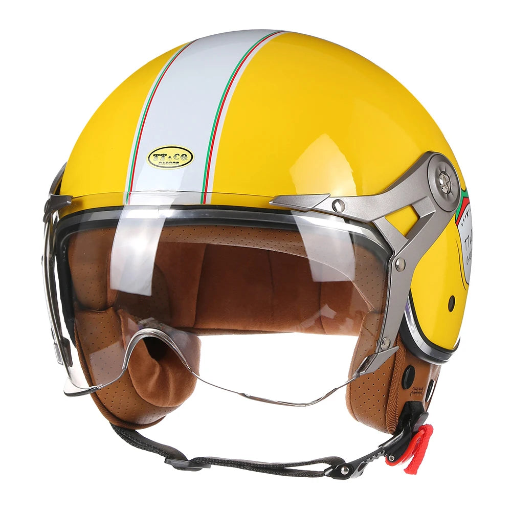 Casque moto jet 3/4 noir - vue latérale - vue 18