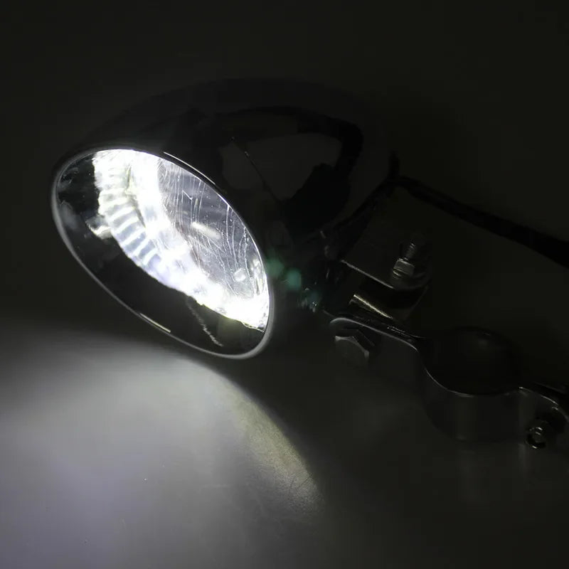 Feu additionnel LED chromé pour Harley - vue 6