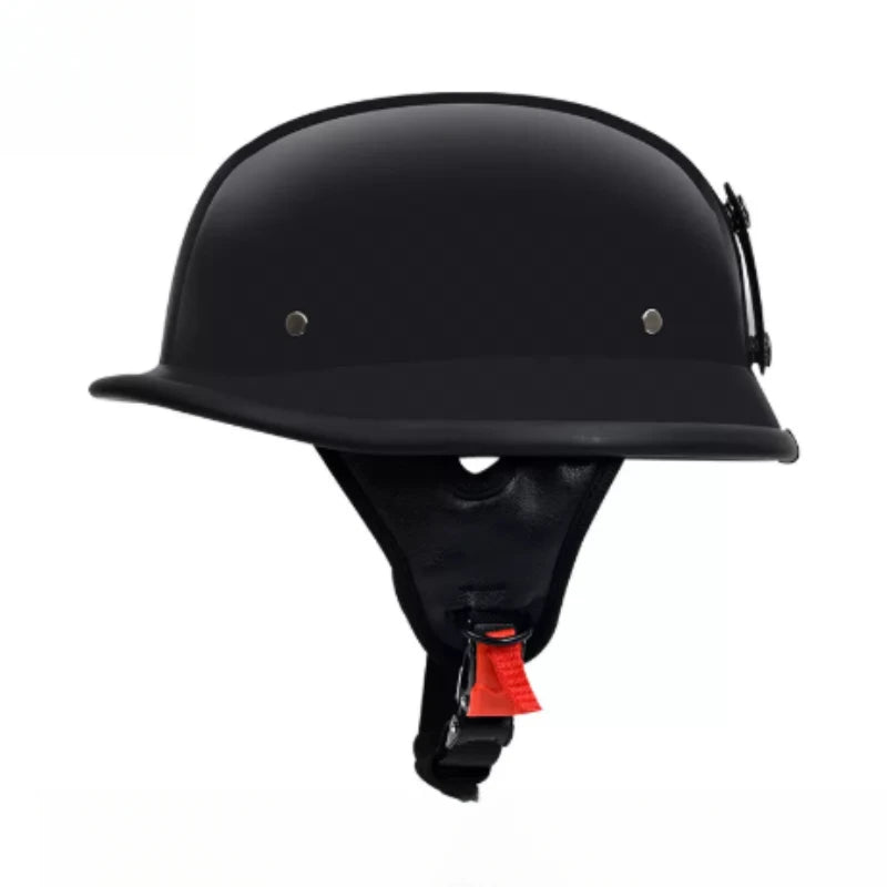 Casque moto demi-jet vintage simili cuir - vue produit - vue 18