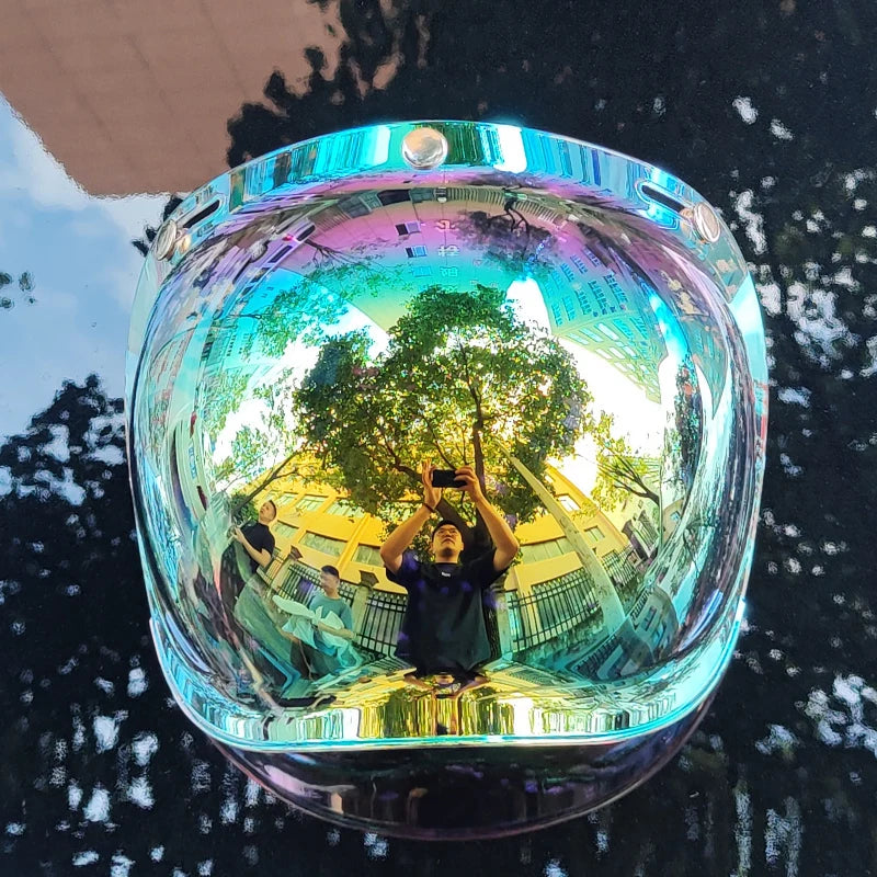 Écran solaire bulle rétro pour casque moto - vue - vue 16