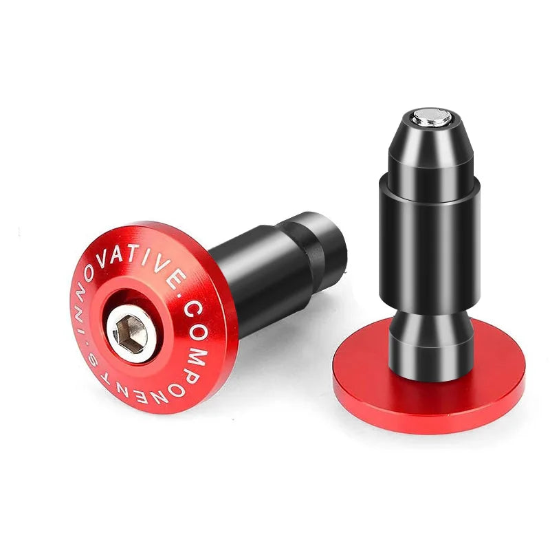 Paire d'embouts de guidon en aluminium argenté pour moto - vue 9