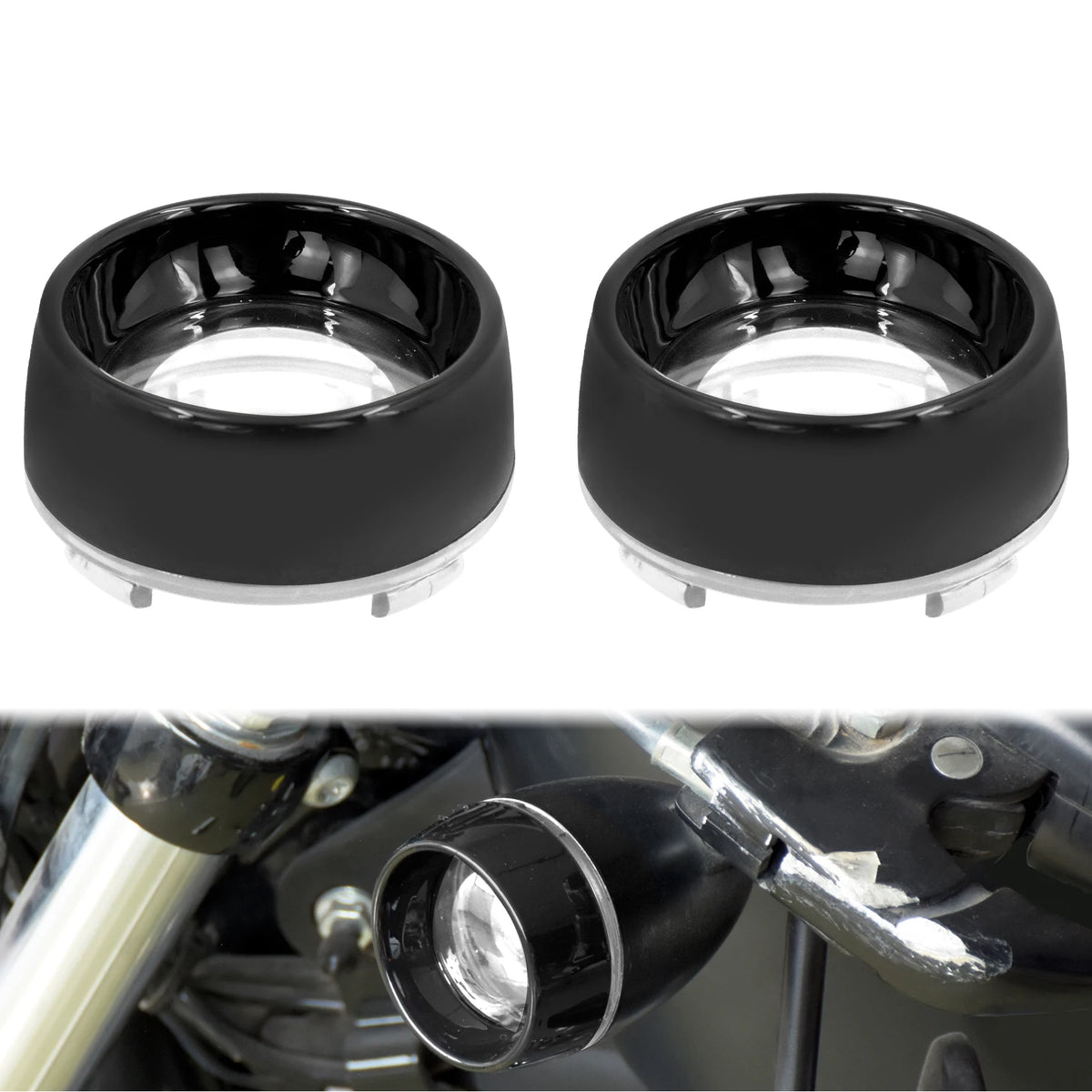 Visières de clignotants pour Harley Touring Softail - vue 9