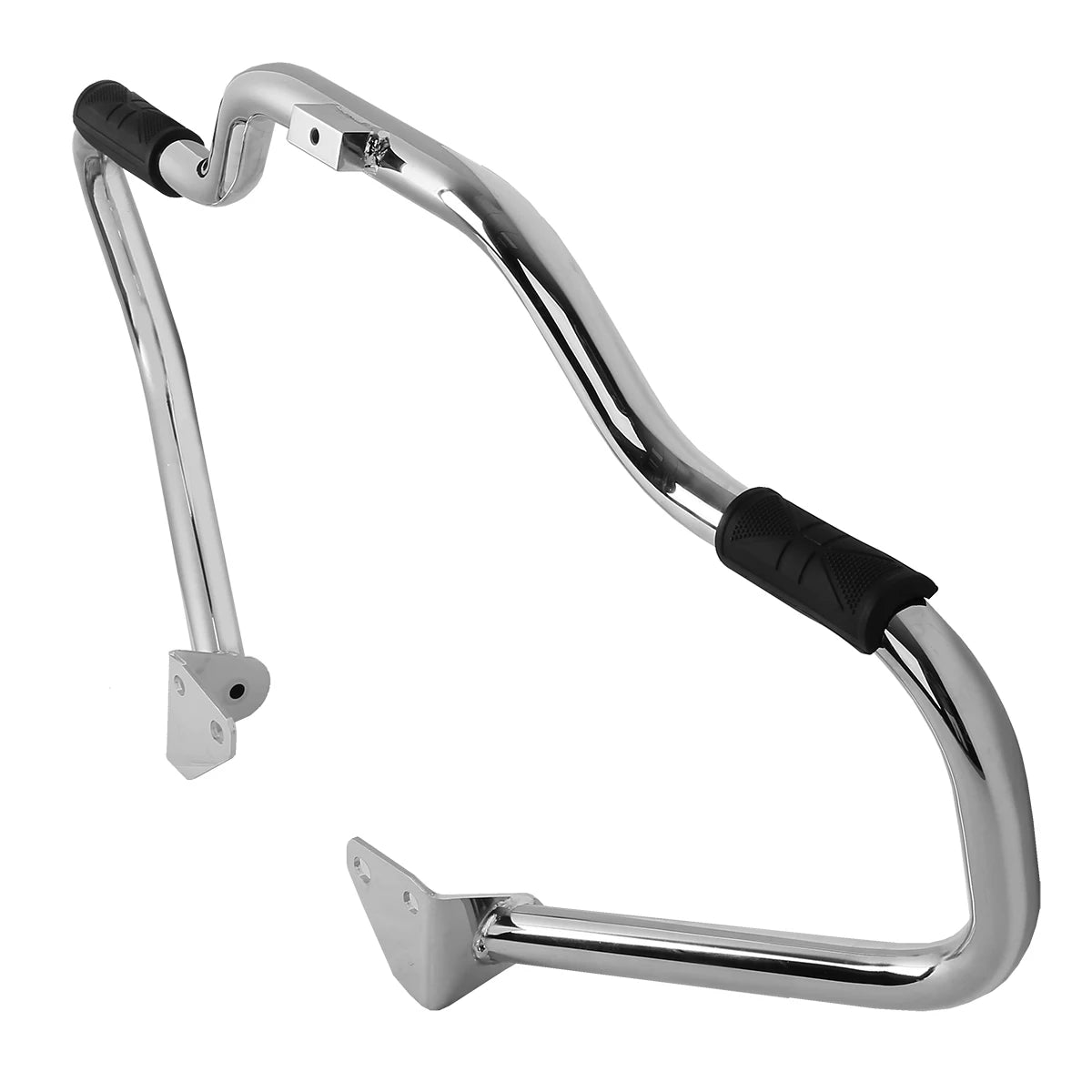 Barre de protection moteur noire sur Harley Dyna - vue 1