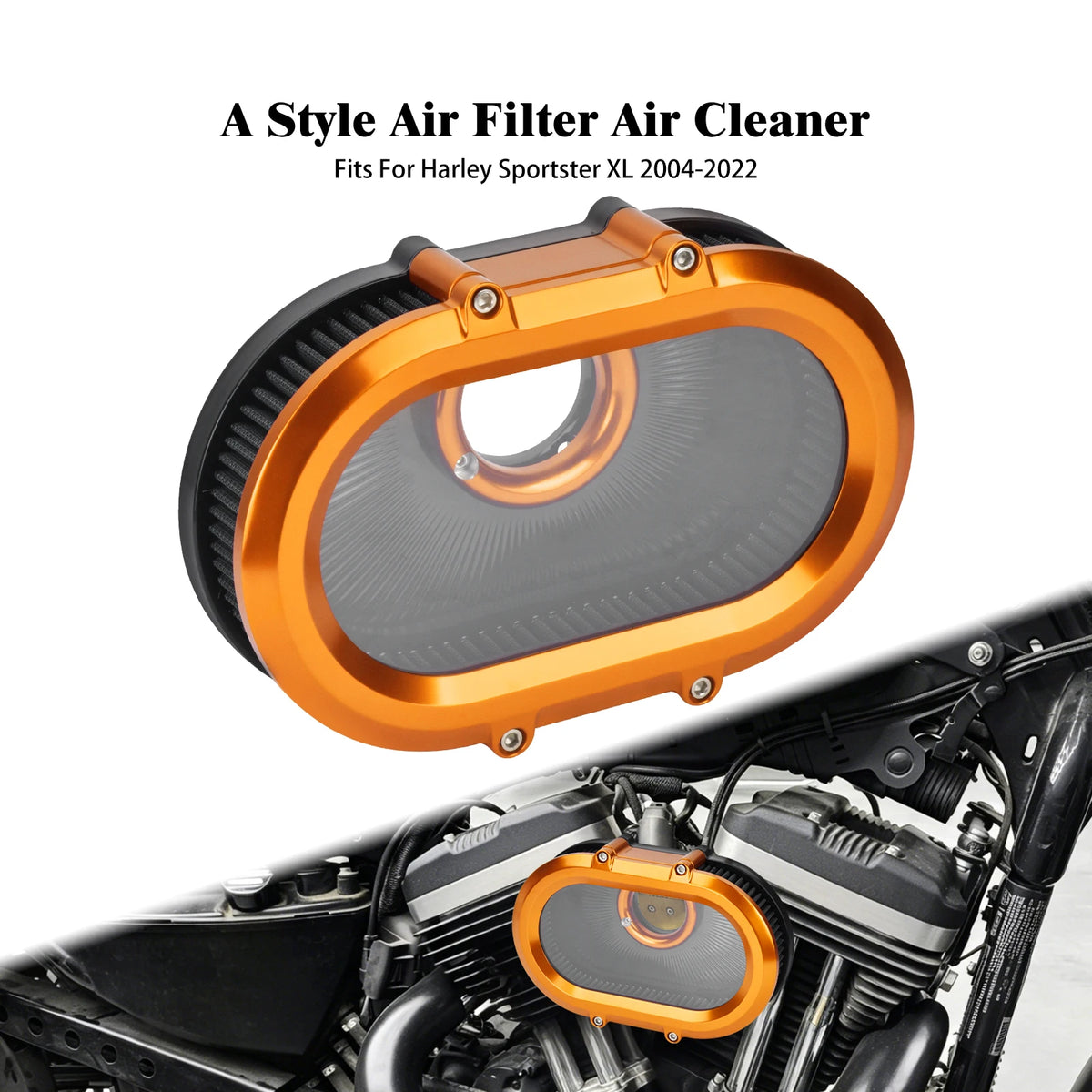 Filtre à Air avec Anneaux Décoratifs Interchangeables - Harley-Davidson Sportster, Dyna, Touring, Softail, Trike – photo 11/26