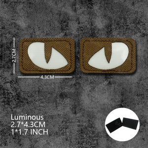 Écusson tactique phosphorescent yeux de chat - vue 9