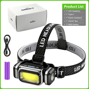 Lampe frontale LED COB 30W rechargeable, détecteur de mouvement, batterie 18650 – photo 10/10