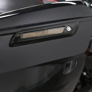 Cache de fermoir de sacoche noir brillant pour Harley Touring - vue 6
