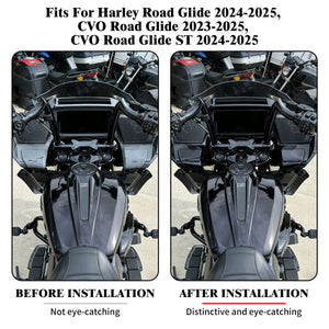 Carénage intérieur avant noir avec cache compteur pour Harley-Davidson Road Glide - vue 2