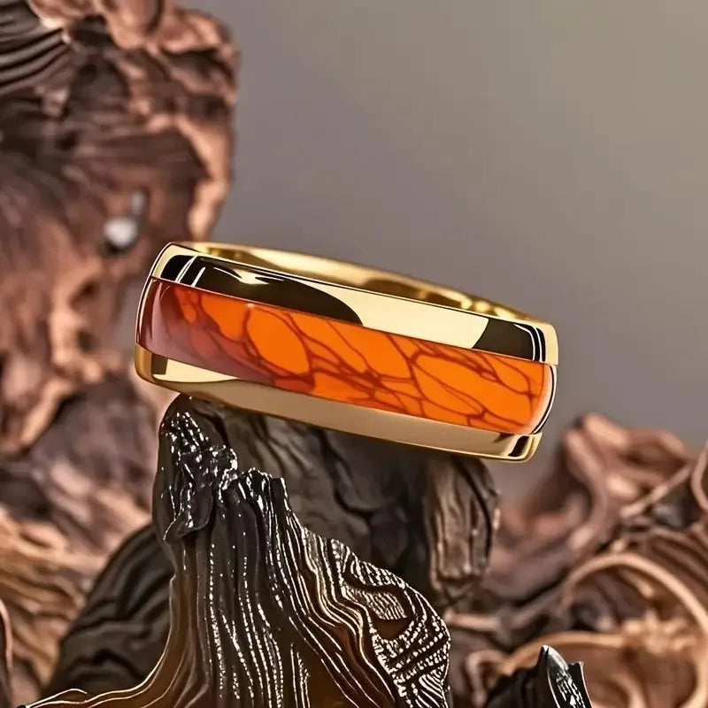 Bague en acier inoxydable tête de mort et rose - vue 19