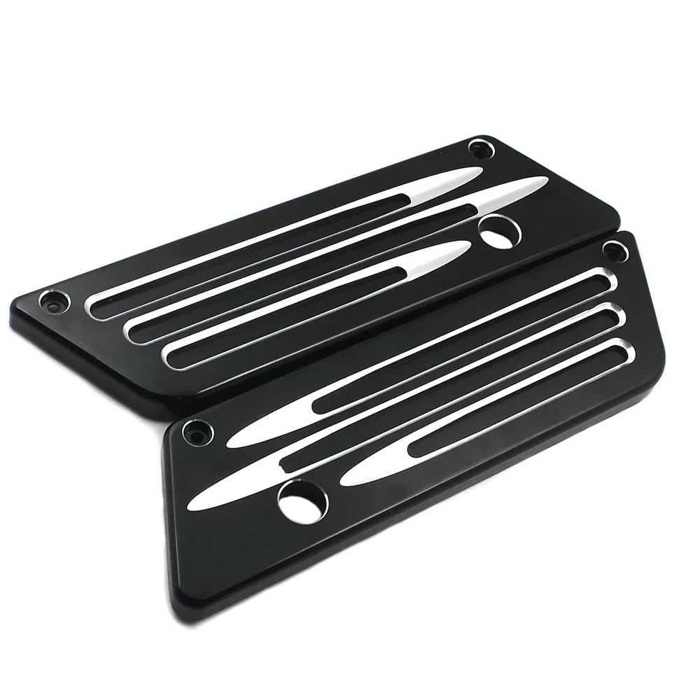 Caches de loquets de sacoches en aluminium CNC pour Harley Touring 1993-2013 - vue 2