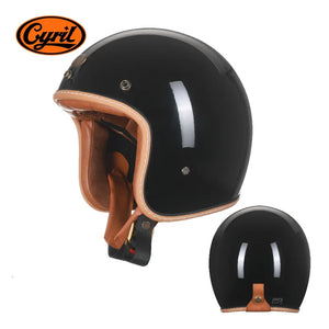 Casque moto jet léger fibre de verre noir - vue 10