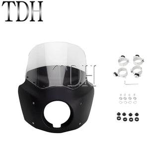 Carénage phare noir avec pare-brise pour Harley-Davidson Dyna Wide Glide - vue 17