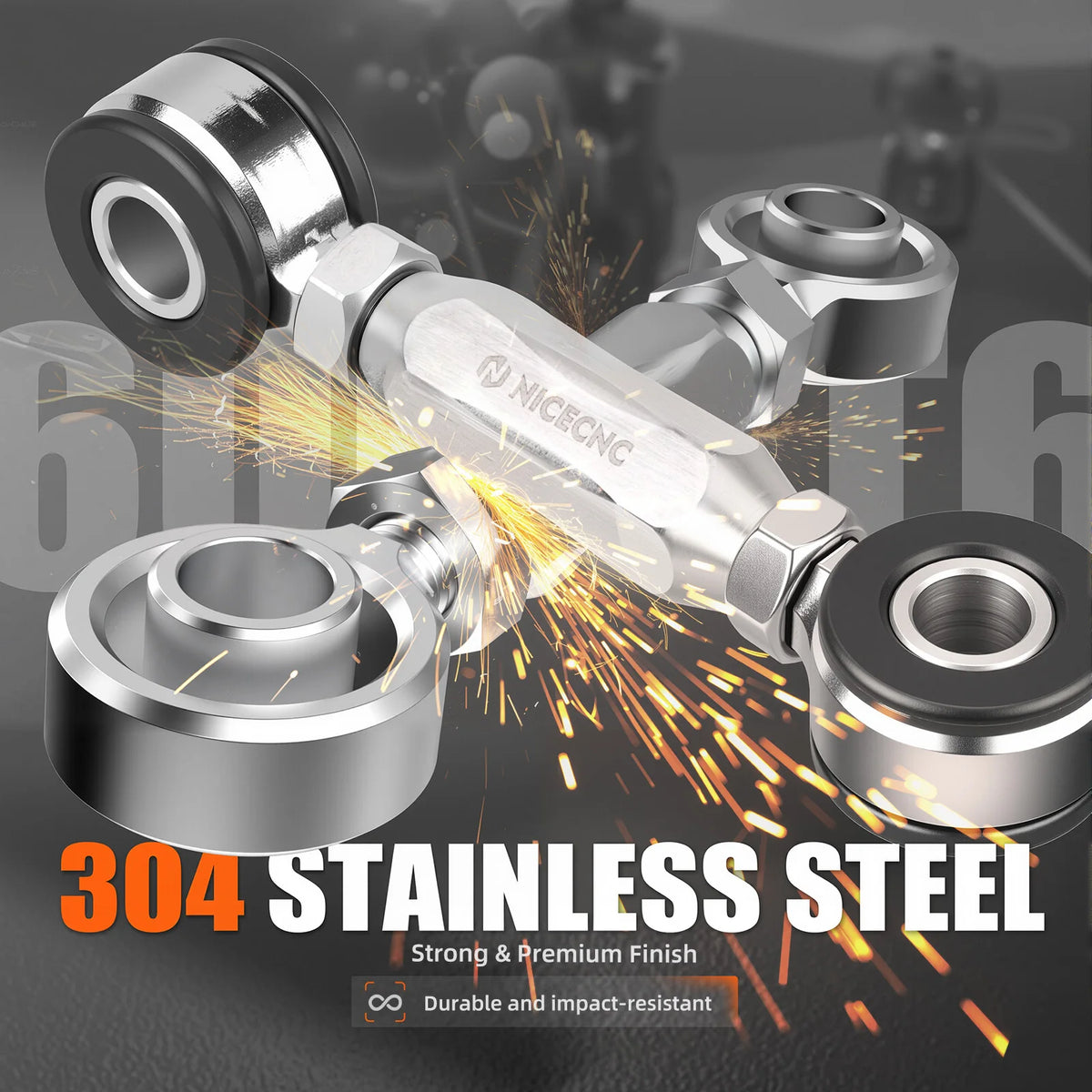 Biellette de stabilisation moteur avant pour Harley Dyna - vue 4