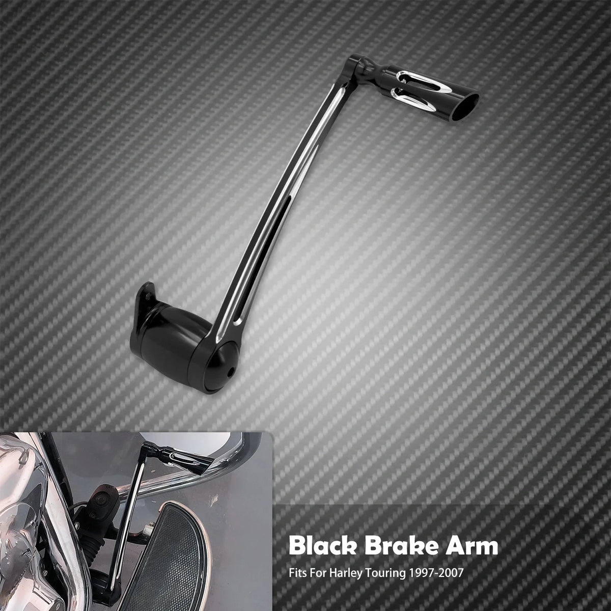 Levier de frein arrière CNC avec repose-pied - Harley Touring Road King, Electra Street Glide FLHT, FLTRX 1997-2023 – photo 9/9