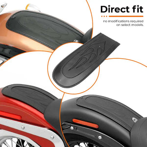 Bavette de garde-boue arrière en cuir noir pour Harley-Davidson Dyna - vue 2