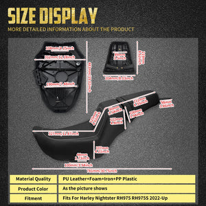Selle Biplace (Two-Up) Conducteur/Passager - Harley-Davidson Nightster RH975 2022-2024 & Nightster Special RH975S 2023-2024 – photo 6/8
