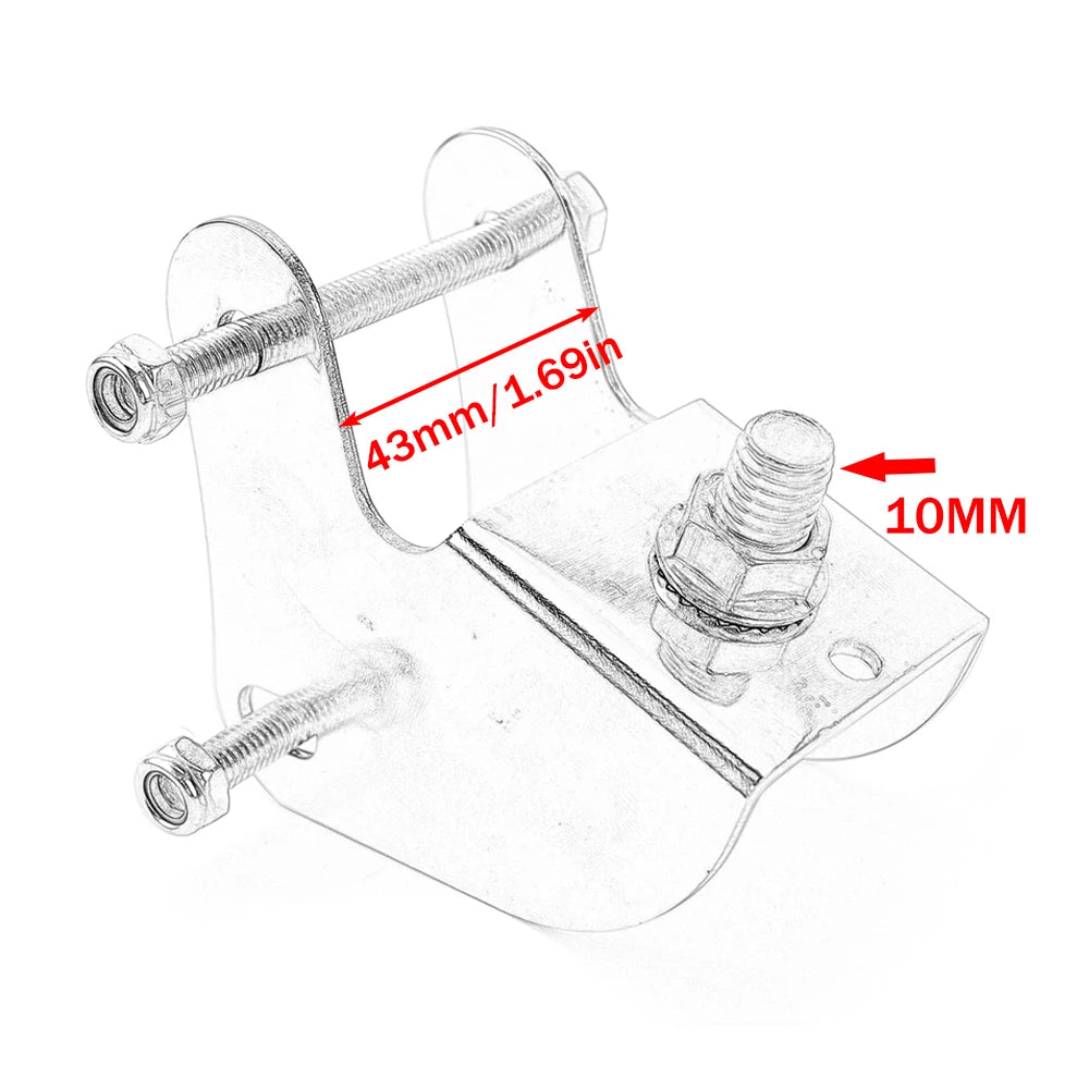 Support inférieur de phare chromé pour Harley - vue 6