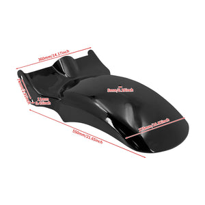 Garde-boue arrière court en acier noir pour Harley-Davidson Softail - vue 6