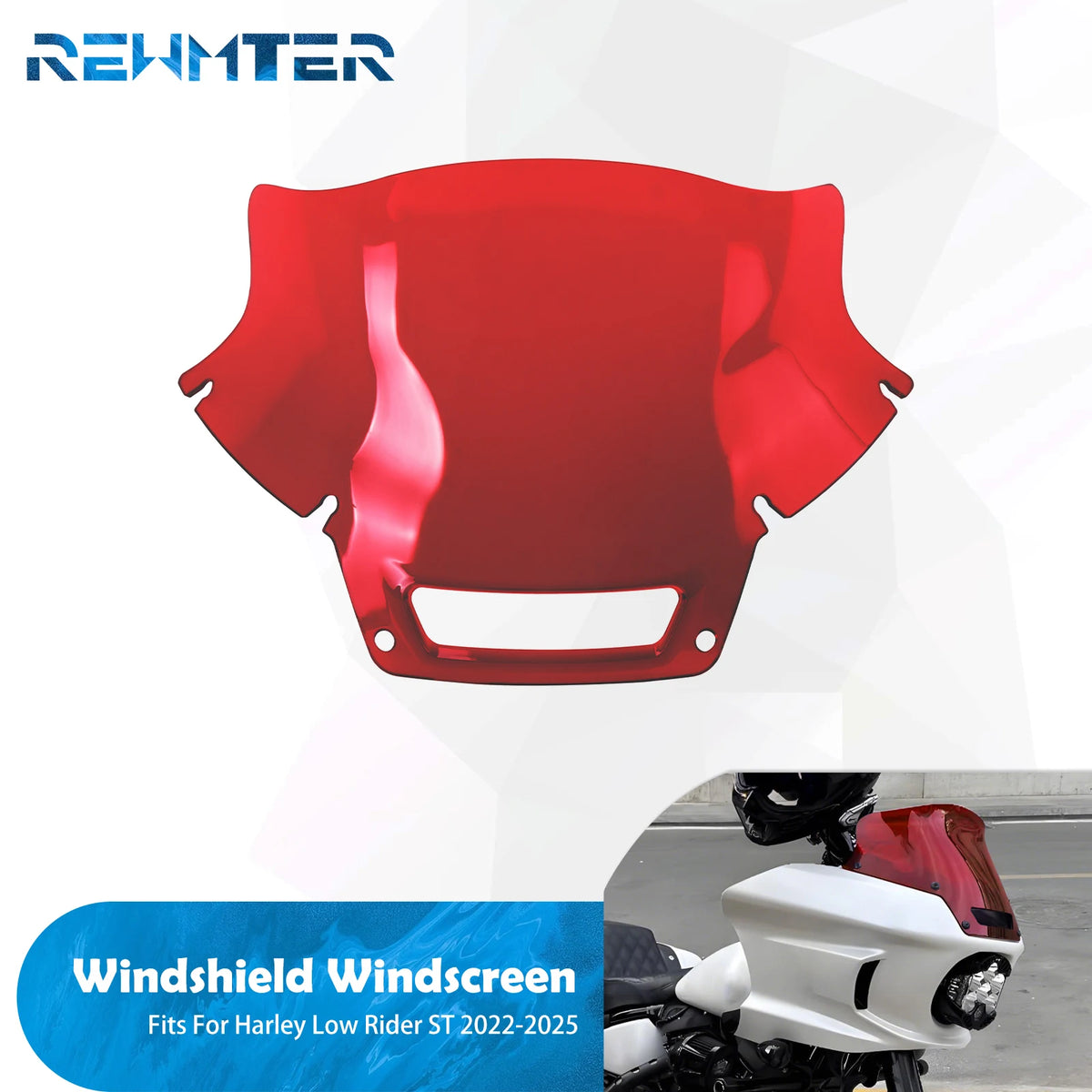 Pare-brise rouge pour Harley Low Rider ST - vue 10