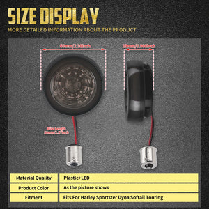 Clignotants LED style bullet 1156, ambre - Harley Touring, Dyna, Sportster XL 883, Softail – photo 4/7