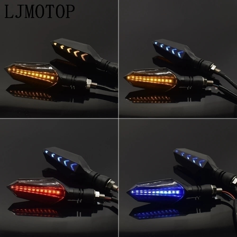 Clignotants LED à défilement séquentiel pour moto, feux de position ambrés - vue 3