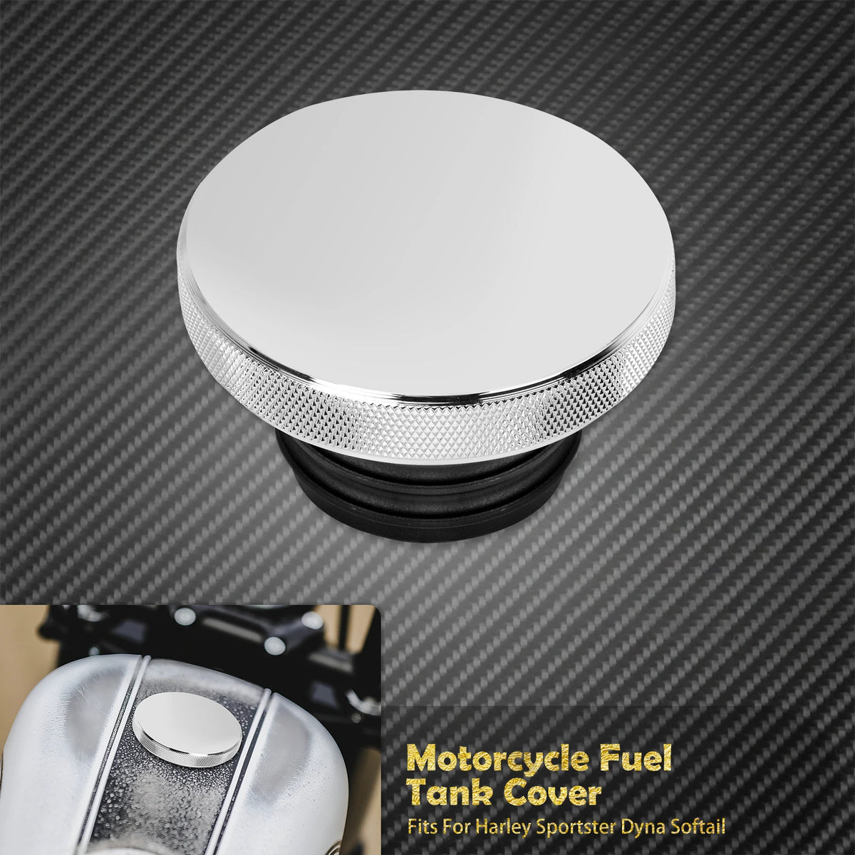 Bouchon de Réservoir Décoratif Ventilé - Harley-Davidson Sportster XL 1992 et +, Dyna 1992-2017, Softail 2000-2017, Touring Road King 1994 et + – photo 8/8