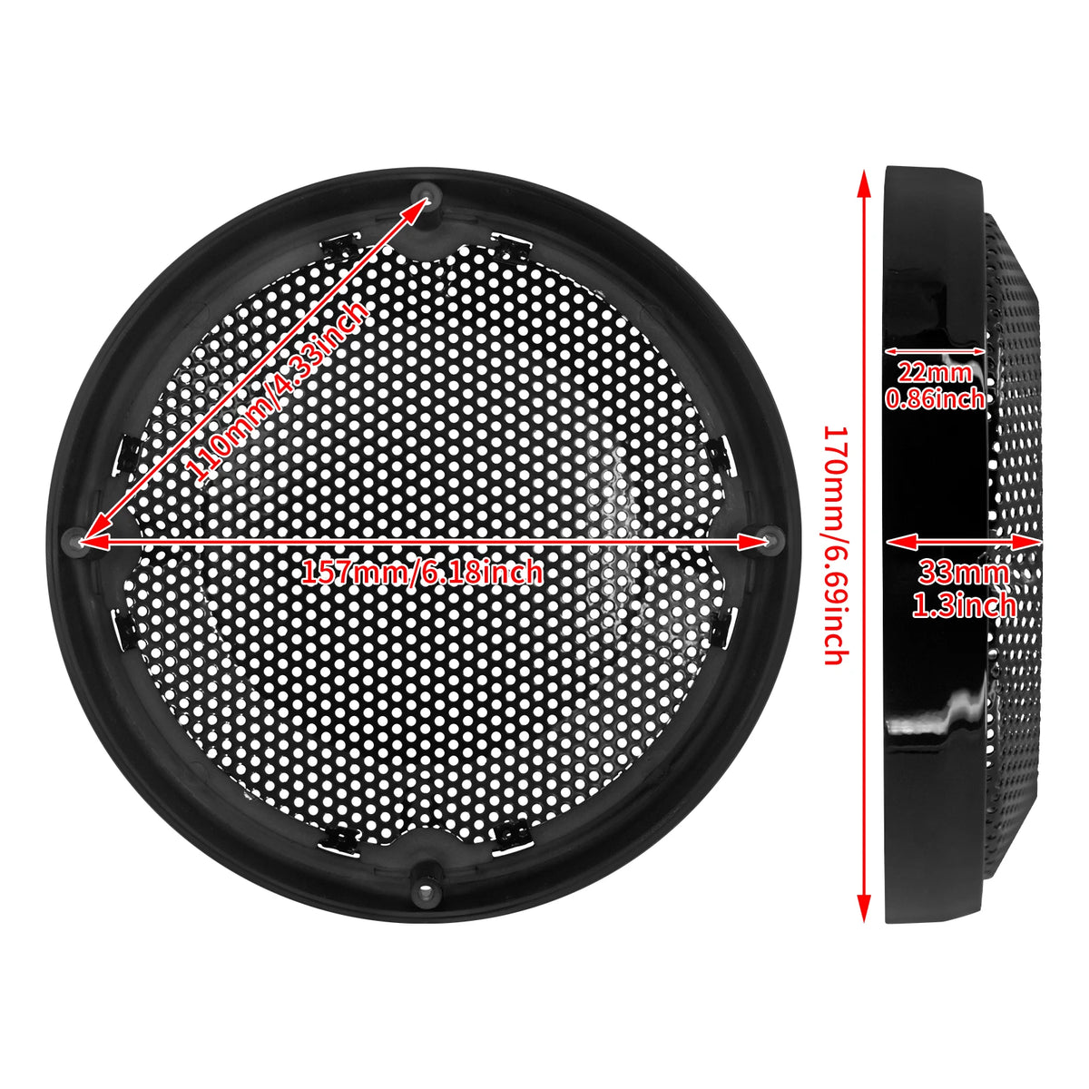 Grille chromée de protection haut-parleur pour carénage de Harley-Davidson Touring - vue 6