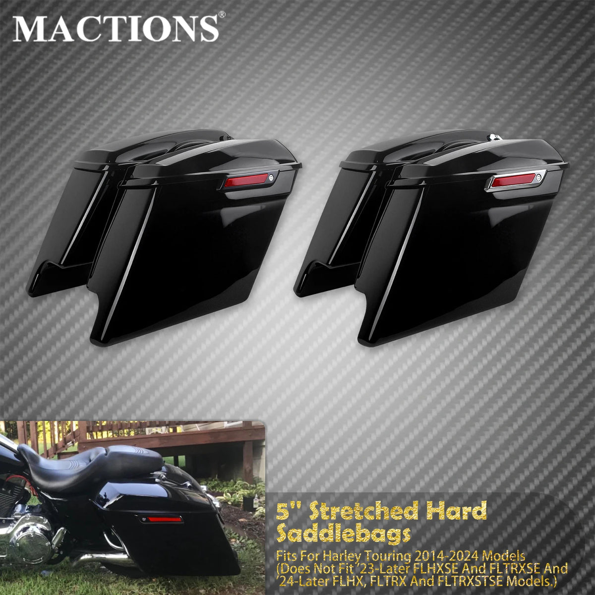 Sacoches Rigides Étendues 5" - Harley-Davidson Touring 2014-2024 – photo 1/8