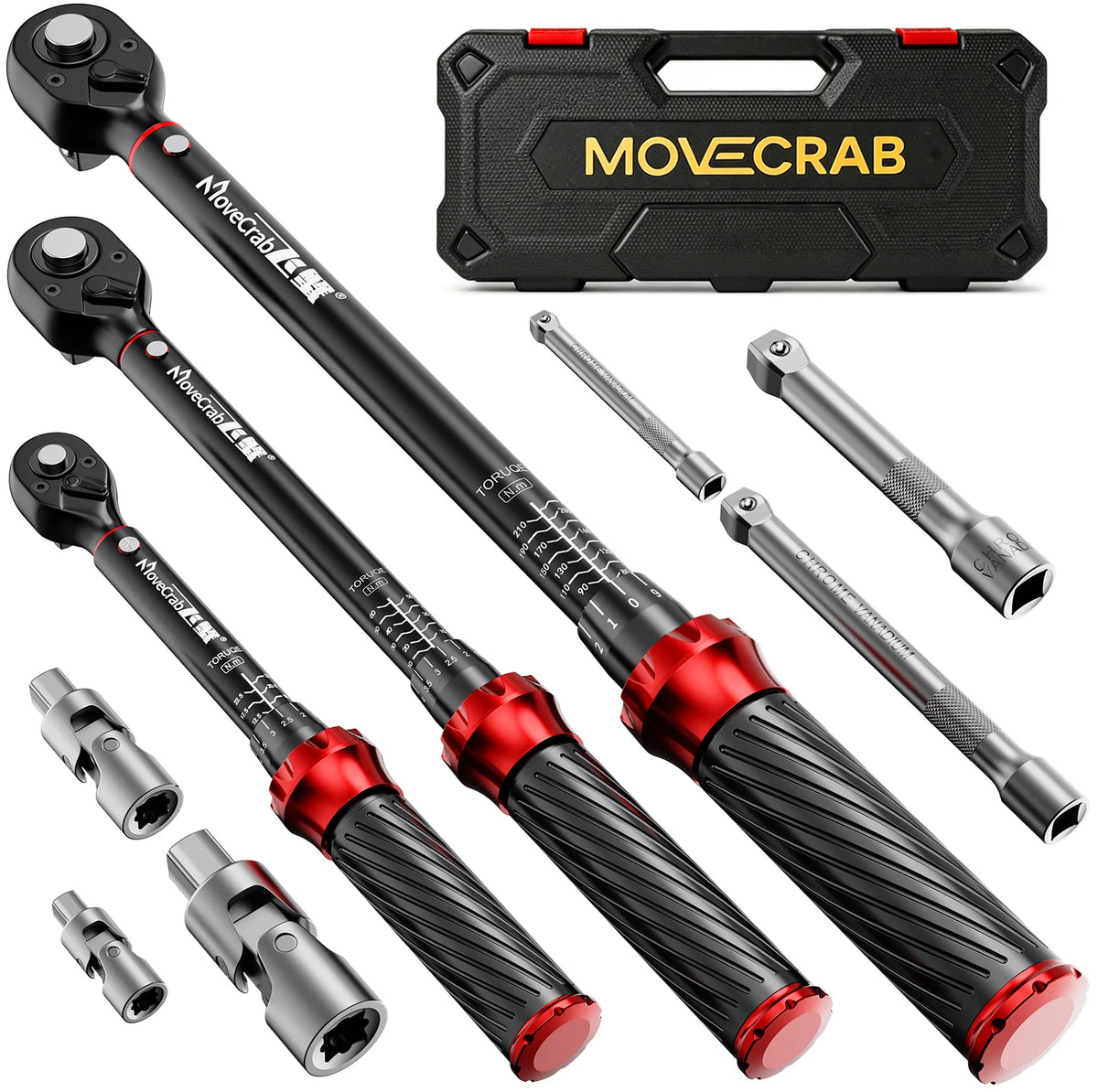 Kit de Clés Dynamométriques Mécaniques Premium 9 Pièces 5-224 N.m - Moto, Vélo & Auto – photo 1/9