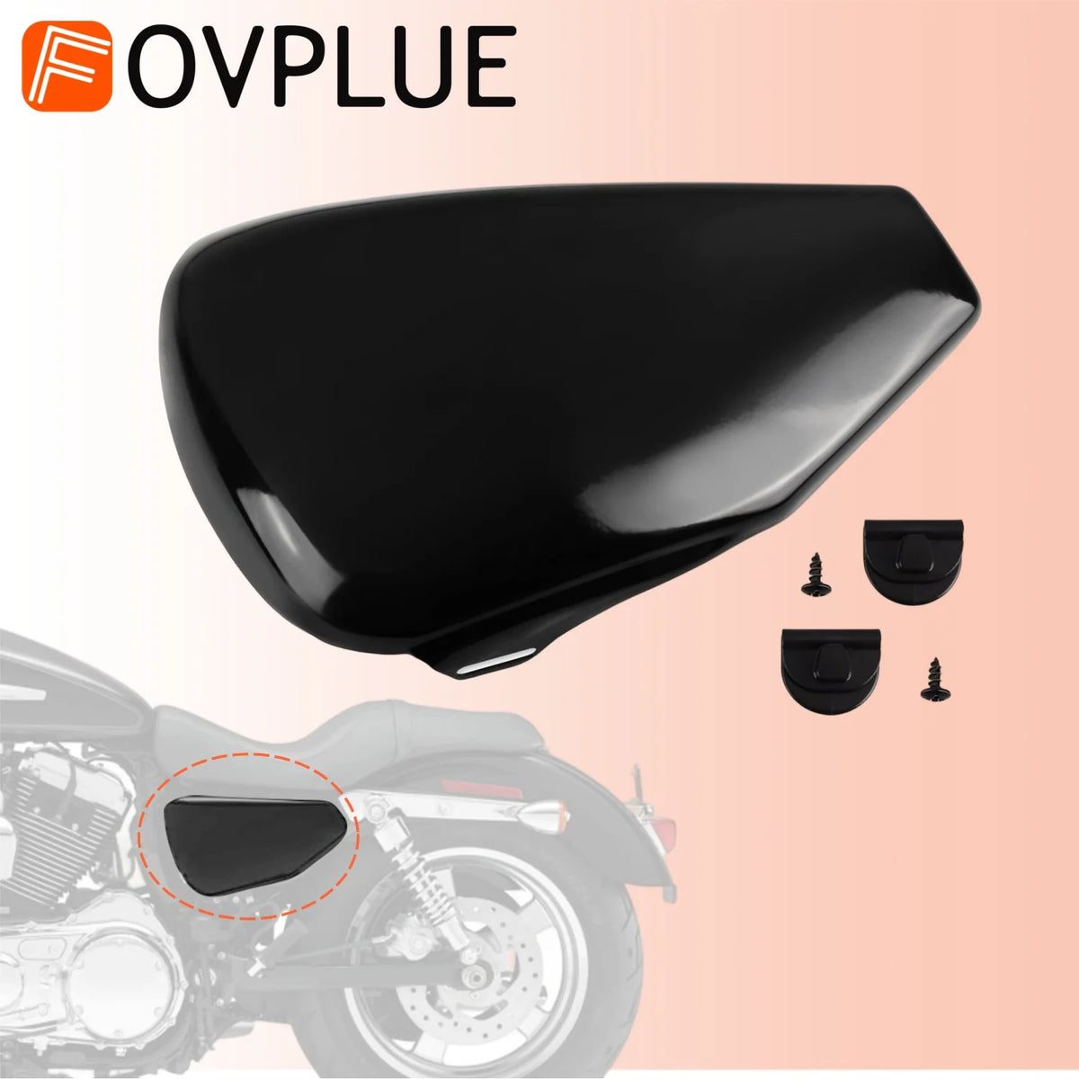 Cache de batterie acier pour Harley Sportster - vue 1