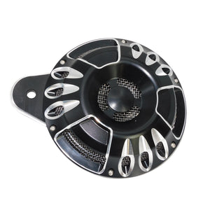 Cache de klaxon CNC noir et chrome pour Harley-Davidson Big Twin, Electra Glide et Sportster XL883 - vue 7