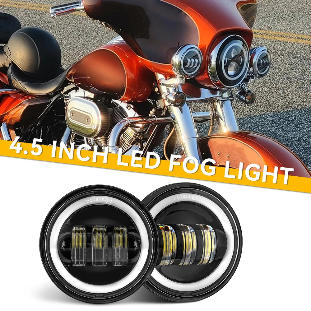 Feu additionnel LED 4,5 pouces pour Harley Touring - vue 1