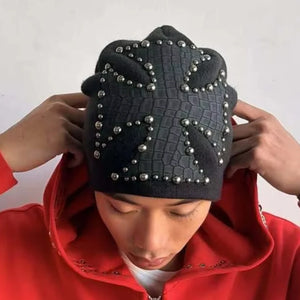 Bonnet tricoté forme dôme style Harajuku streetwear - vue 10