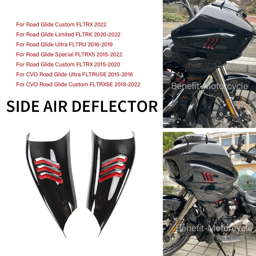 Déflecteur d'air latéral décoratif noir (la paire) - Harley-Davidson Road Glide 2015-2022 – photo 1/7