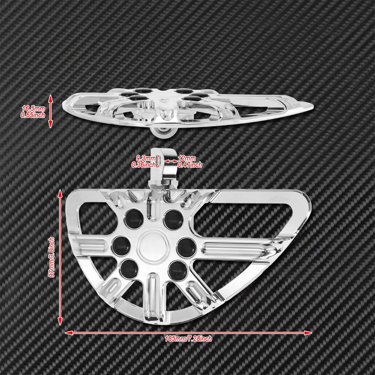 Kit marchepieds avant et repose-pieds arrière pour Harley-Davidson Touring, Electra Glide, Street Glide, Dyna et Softail FL – photo 3/11