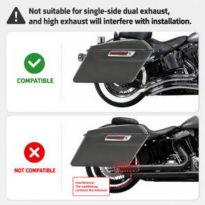 Support noir renforcé pour sacoche rigide sur une Harley-Davidson Softail Fat Boy - vue 2