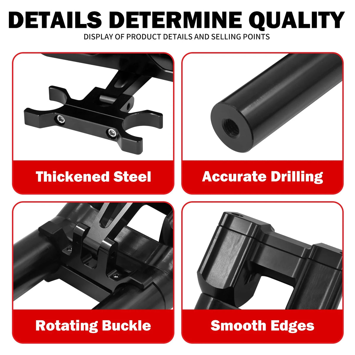 Risers de Guidon Réglables avec Support Instruments - Harley-Davidson Touring Road Glide 2015-2023 – photo 2/9