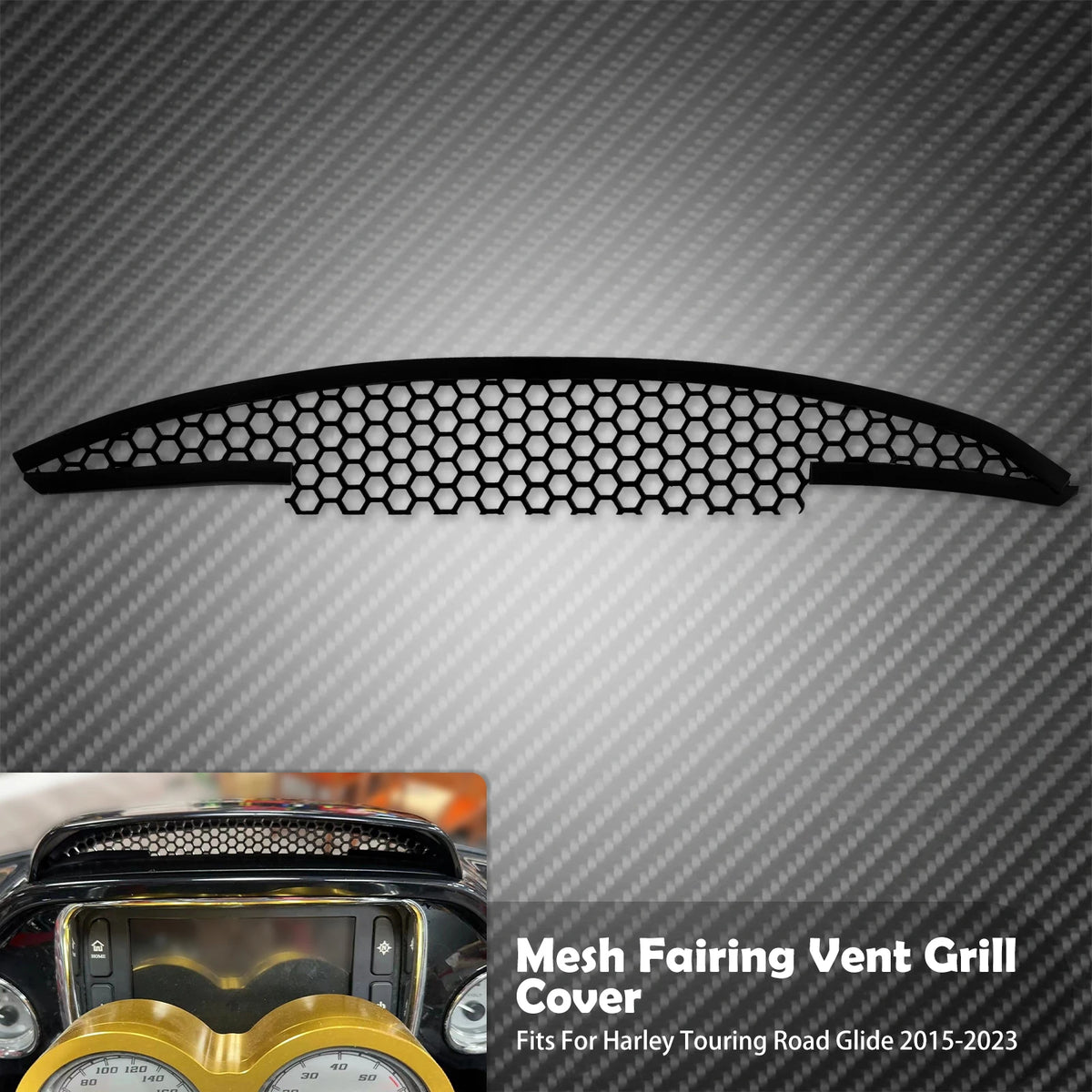 Grille de Ventilation Carénage Supérieur (Mesh) - Harley-Davidson Touring Road Glide 2015-Later – photo 7/8