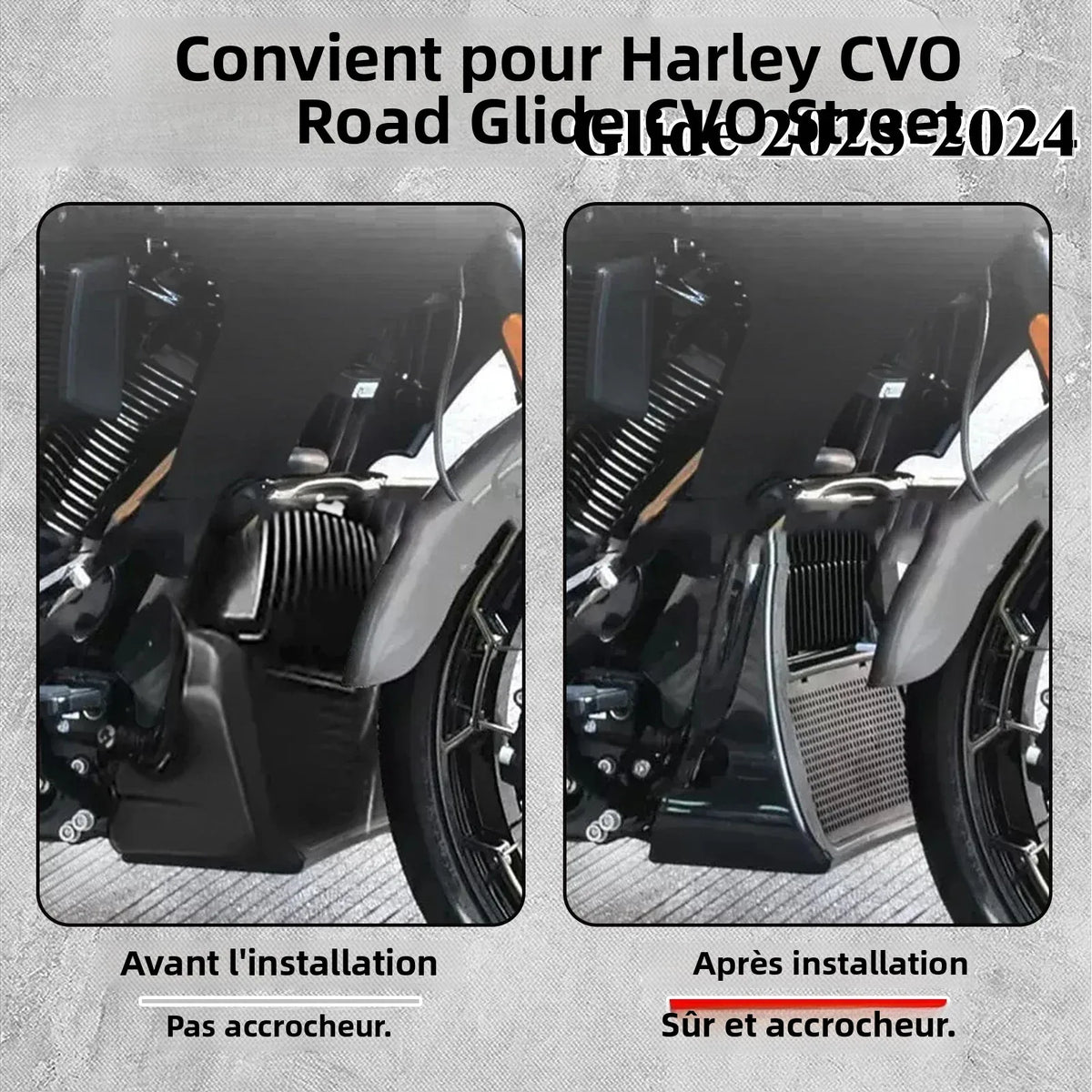 Spoiler Avant / Cache Radiateur (Chin Spoiler) - Harley-Davidson Touring Road Glide, Street Glide, CVO 2023-2024 – photo 2/7